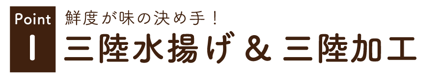 三陸水揚げ&三陸加工